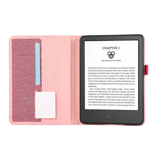FABRIC Zaklápací kryt pre Amazon Kindle Paperwhite 5 2021 ružový