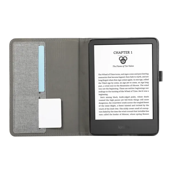 FABRIC Zaklápací kryt pre Amazon Kindle Paperwhite 5 2021 šedý