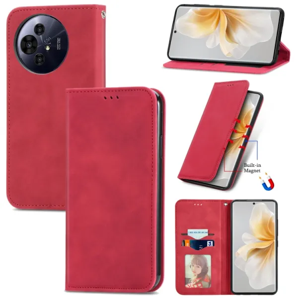 MAGNETIC Zaklápací kryt pre TCL 50 Pro NxtPaper červený