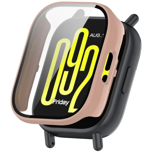 PC FULL COVER Plastový kryt so sklom pre Xiaomi Redmi Watch 5 Active ružový