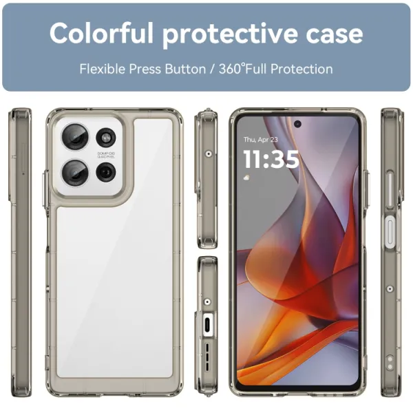 CRYSTAL Ochranný kryt pre Motorola Moto G75 5G šedý