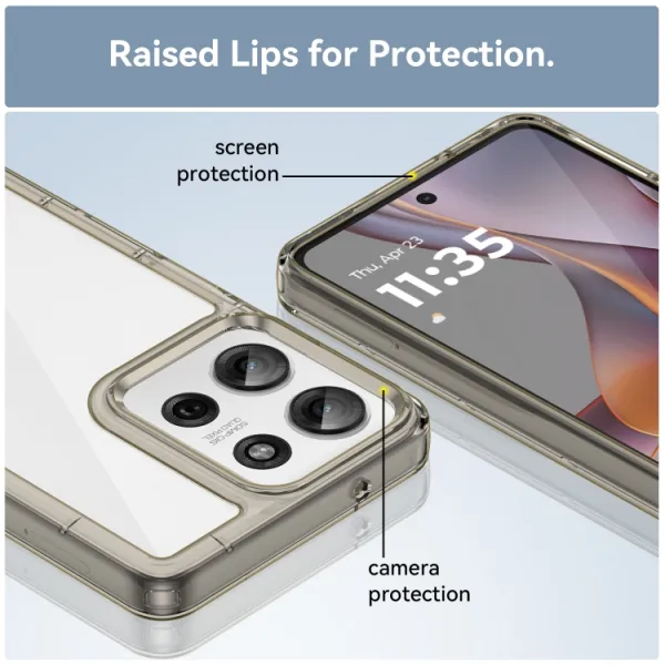 CRYSTAL Ochranný kryt pre Motorola Moto G75 5G šedý