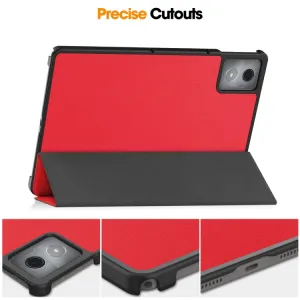 LEATHER Zaklápací kryt pre Lenovo Tab K11 Plus červený