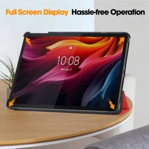 LEATHER Zaklápací kryt pre Lenovo Tab K11 Plus červený