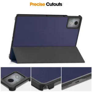 LEATHER Zaklápací kryt pre Lenovo Tab K11 Plus modrý