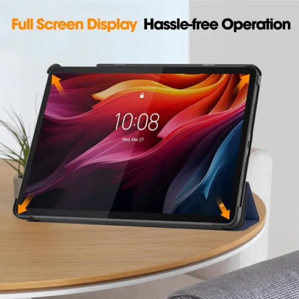 LEATHER Zaklápací kryt pre Lenovo Tab K11 Plus modrý