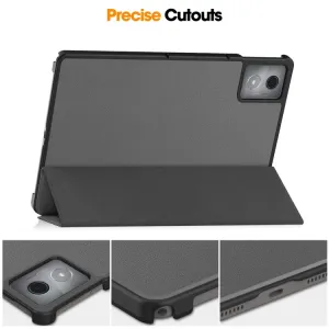 LEATHER Zaklápací kryt pre Lenovo Tab K11 Plus šedý