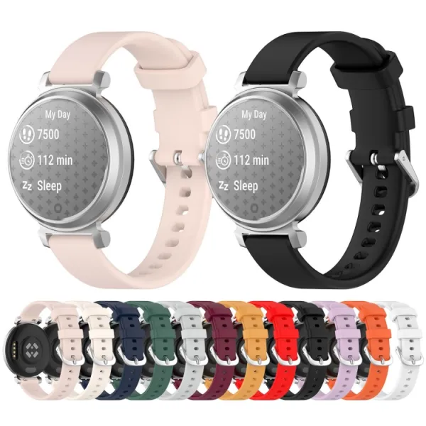 SILICONE Vymeniteľný remienok pre Garmin Lily 2 Active čierny