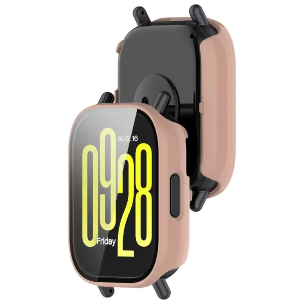 PC FULL COVER Plastový kryt so sklom pre Xiaomi Redmi Watch 5 Active ružový