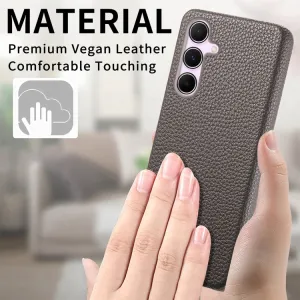 LEATHER CASE Ochranný kryt pre Samsung Galaxy A55 5G šedý