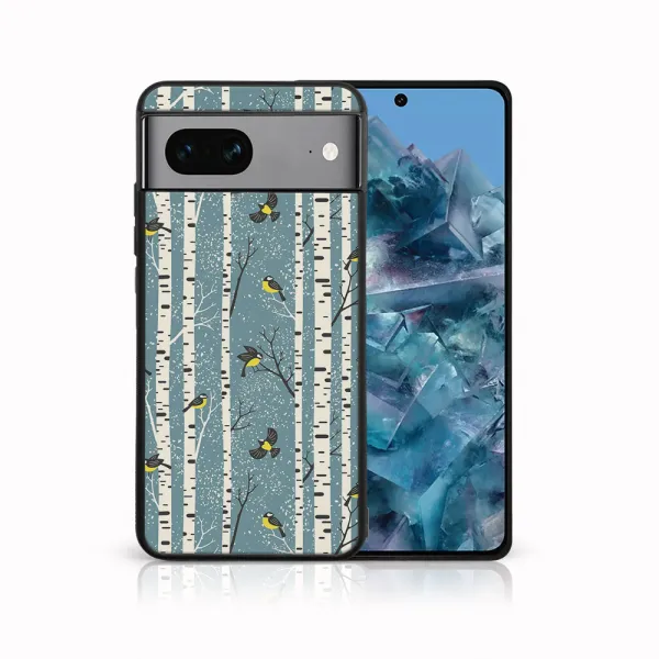 MY ART Kryt s vianočným dizajnom Google Pixel 8 BIRCH (072)