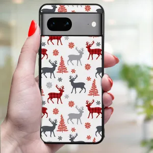 MY ART Kryt s vianočným dizajnom Google Pixel 8 DEER (068)