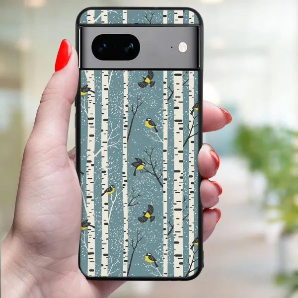 MY ART Kryt s vianočným dizajnom Google Pixel 8 BIRCH (072)