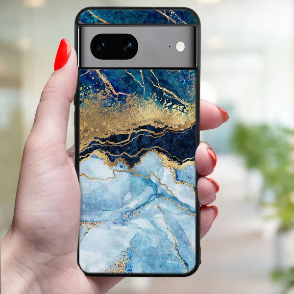 MY ART Ochranný kryt pre Google Pixel 8 BLUE MARBLE (141)