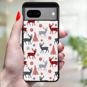 MY ART Kryt s vianočným dizajnom Google Pixel 8a DEER (068)