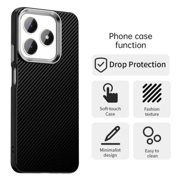 IMD CARBON Ochranný kryt pre Realme Note 60 čierny
