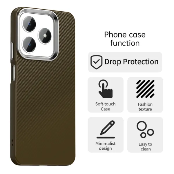 IMD CARBON Ochranný kryt pre Realme Note 60 hnedý