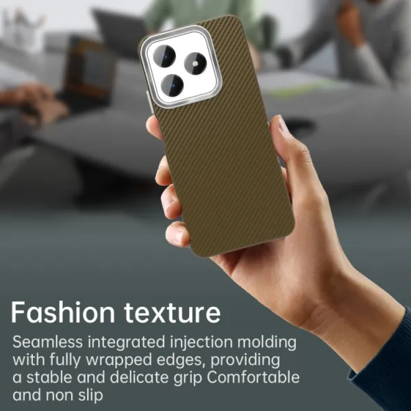 IMD CARBON Ochranný kryt pre Realme Note 60 hnedý