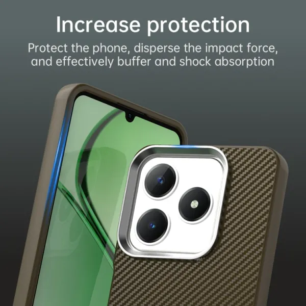 IMD CARBON Ochranný kryt pre Realme Note 60 hnedý