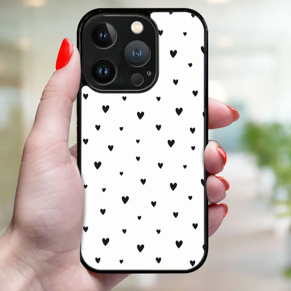 MY ART Ochranný kryt pre Apple iPhone 16 Pro Max BLACK HEARTS (167)