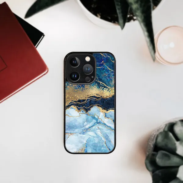 MY ART Ochranný kryt pre Apple iPhone 16 Pro Max BLUE MARBLE (141)