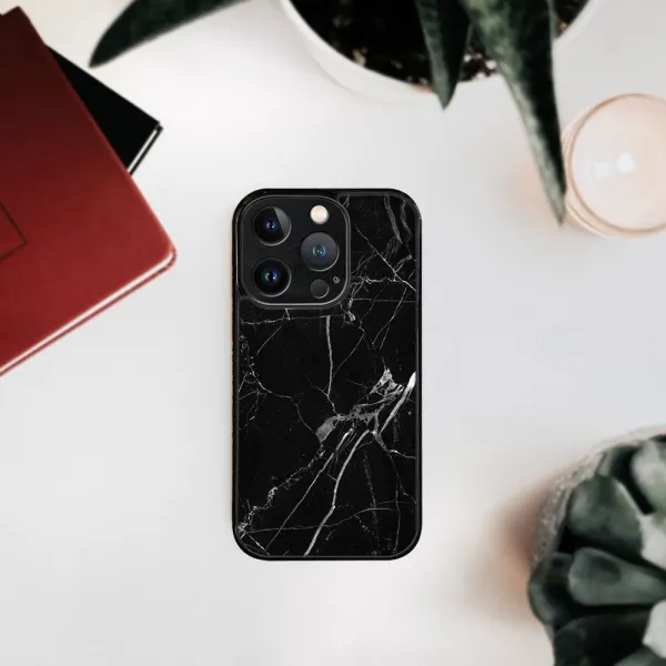 MY ART Ochranný kryt pre Apple iPhone 16 Pro Max BLACK MARBLE (142)