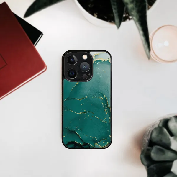 MY ART Ochranný kryt pre Apple iPhone 16 Pro Max GREEN MARBLE (145)