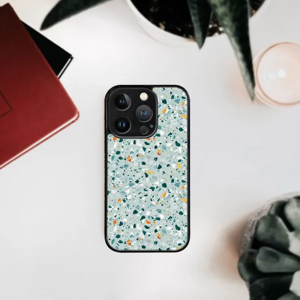 MY ART Ochranný kryt pre Apple iPhone 16 Pro BLUE TERRAZZO (164)