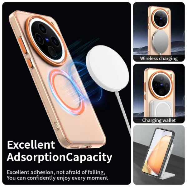 CANDY MAGSAFE Ochranný obal pre Vivo X200 Pro 5G oranžový