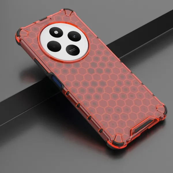 HONEYCOMB Ochranný kryt Xiaomi Redmi 14C červený
