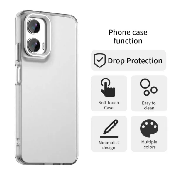 CANDY Ochranný kryt pre Motorola Moto G35 5G mliečny matný