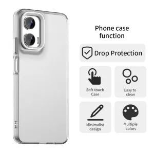 CANDY Ochranný kryt pre Motorola Moto G35 5G mliečny matný