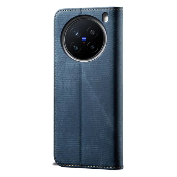 DENIM Peňaženkový kryt pre Vivo X200 Pro 5G modrý