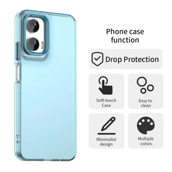 CANDY Ochranný kryt pre Motorola Moto G35 5G modrý