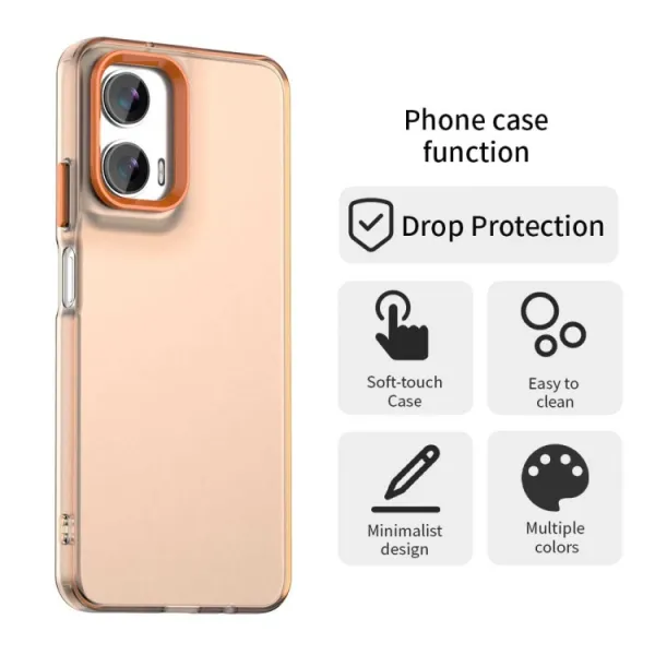 CANDY Ochranný kryt pre Motorola Moto G35 5G oranžový