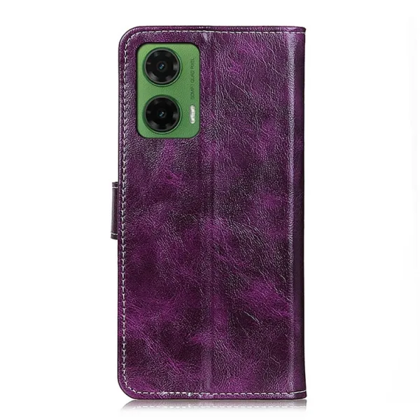 RETRO Peňaženkový obal Motorola Moto G35 5G fialový