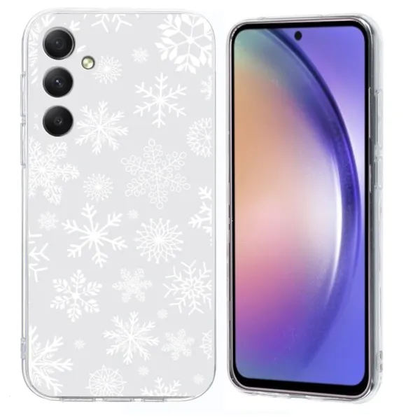 ART CHRISTMAS Ochranný kryt pre Samsung Galaxy A16 / A16 5G SNOWFLAKES