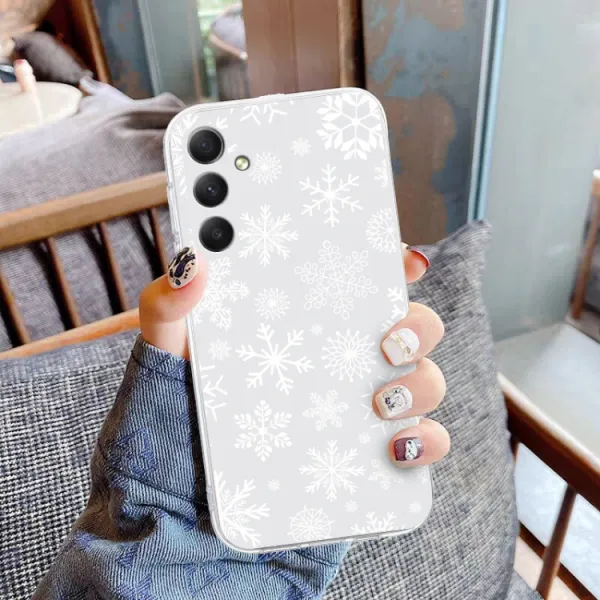 ART CHRISTMAS Ochranný kryt pre Samsung Galaxy A16 / A16 5G SNOWFLAKES