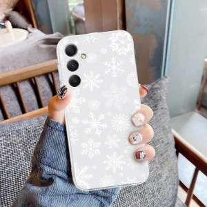 ART CHRISTMAS Ochranný kryt pre Samsung Galaxy A16 / A16 5G SNOWFLAKES