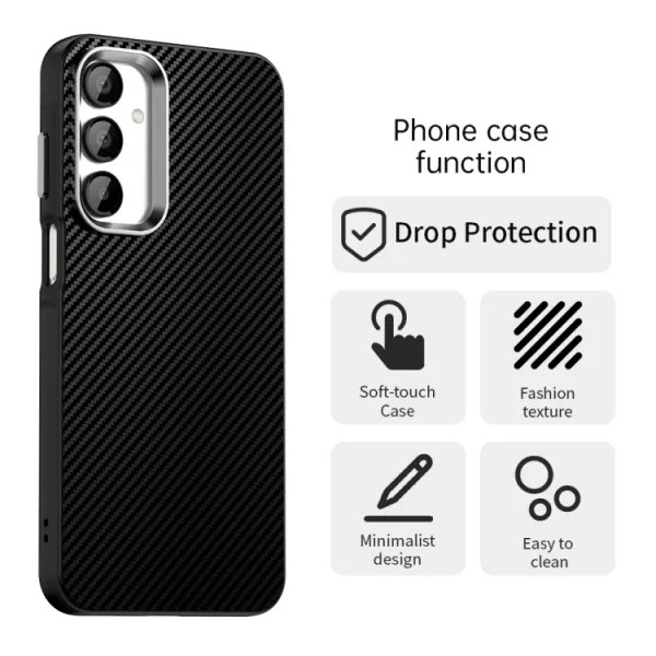 IMD CARBON Ochranný kryt pre Samsung Galaxy A16 / A16 5G čierny