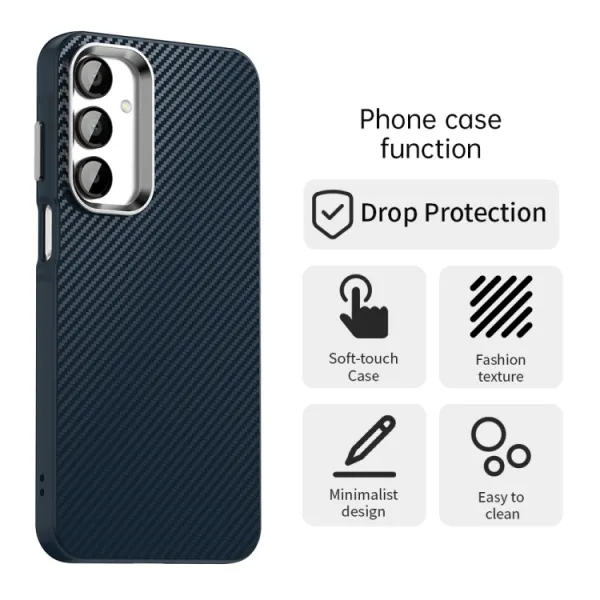 IMD CARBON Ochranný kryt pre Samsung Galaxy A16 / A16 5G modrý