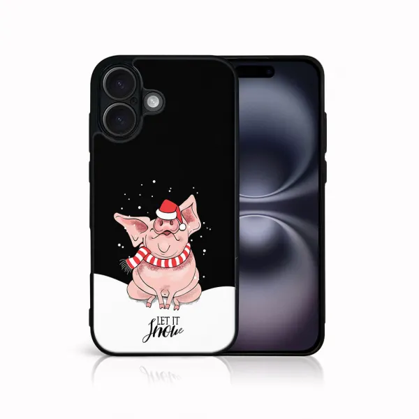 MY ART Kryt s vianočným dizajnom Apple iPhone 16 Plus LET IT SNOW (075)