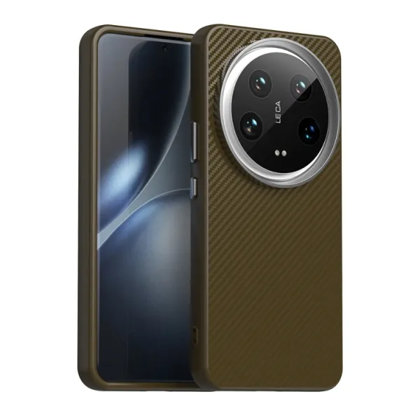 IMD CARBON Ochranný kryt pre Xiaomi 14 Ultra hnedý