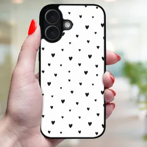 MY ART Ochranný kryt pre Apple iPhone 16 BLACK HEARTS (167)