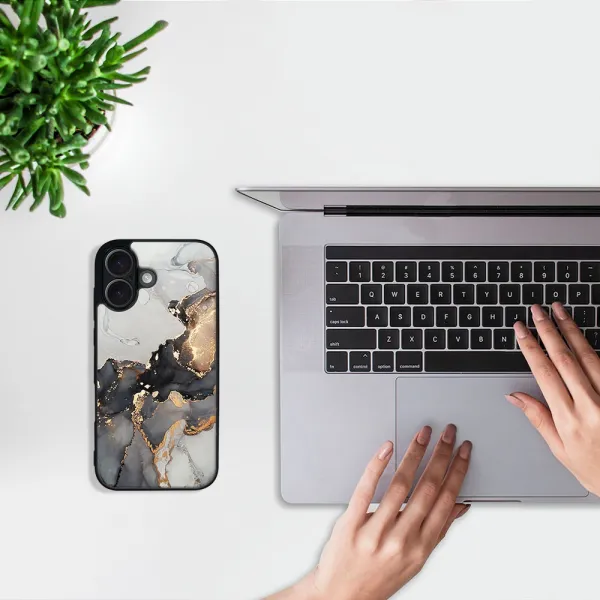 MY ART Ochranný kryt pre Apple iPhone 16 Plus GREY MARBLE (140)