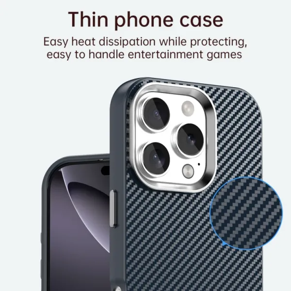IMD CARBON Ochranný kryt pre Apple iPhone 16 Pro Max modrý