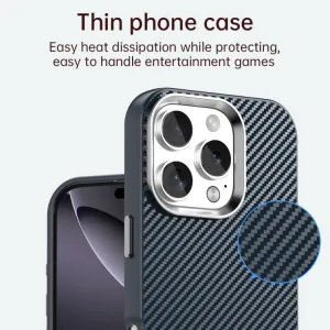 IMD CARBON Ochranný kryt pre Apple iPhone 16 Pro Max modrý