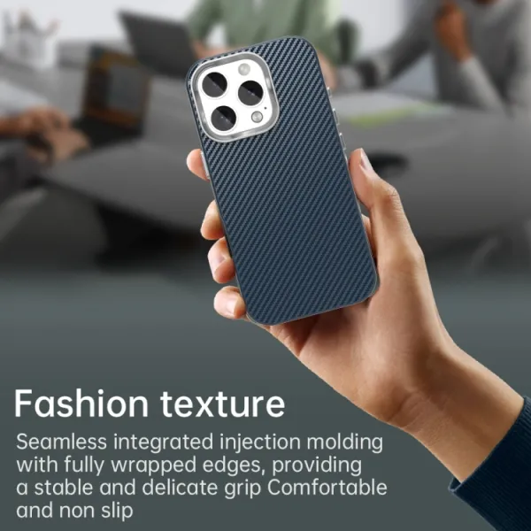 IMD CARBON Ochranný kryt pre Apple iPhone 16 Pro Max modrý
