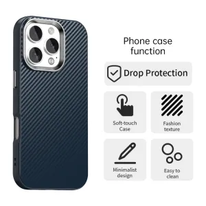 IMD CARBON Ochranný kryt pre Apple iPhone 16 Pro Max modrý