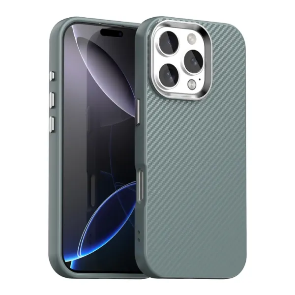 IMD CARBON Ochranný kryt pre Apple iPhone 16 Pro šedý